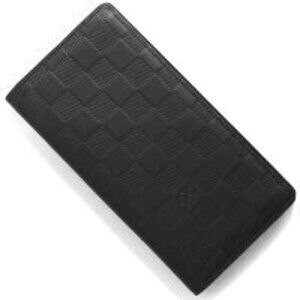 Louis Vuitton Damier Infini Portefeuille Wallet Brazza Long Black